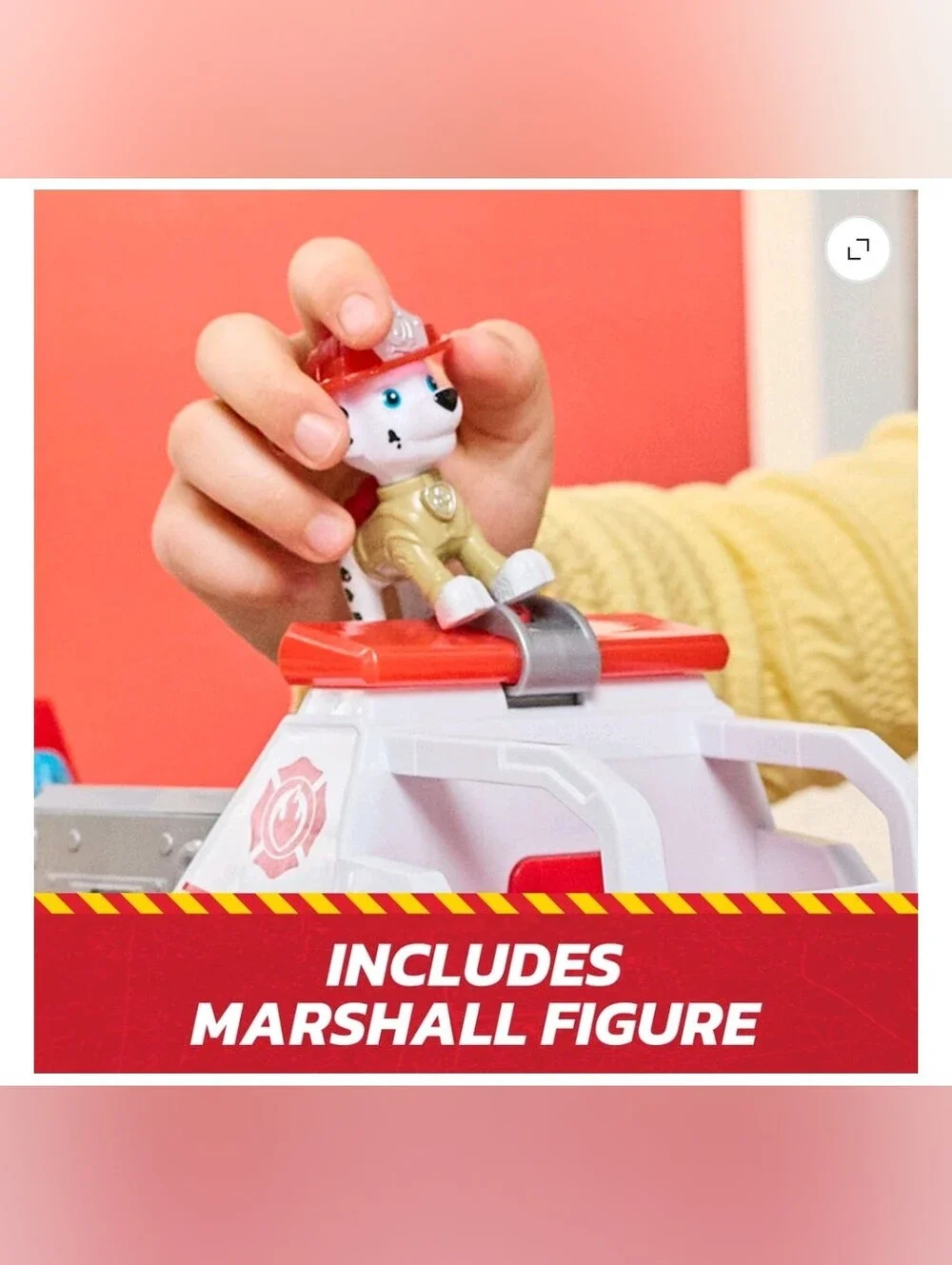 PAW Patrol Fire Rescue: Rapid Reload Fire Truck with Marshall, Projectile Launch